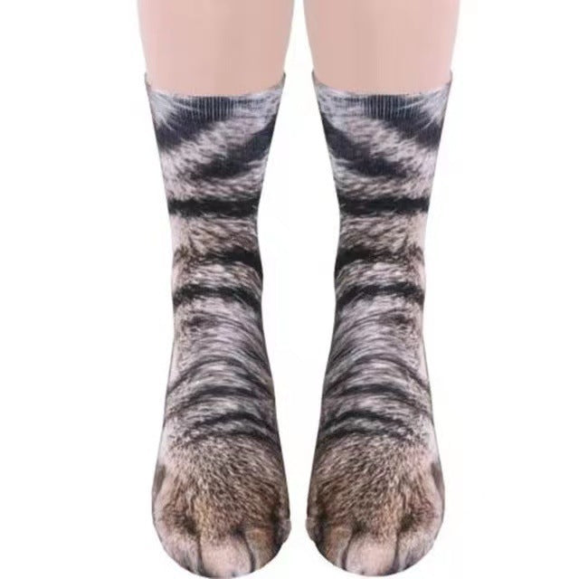 3D Animal Paw Tube Socks Funny Creative