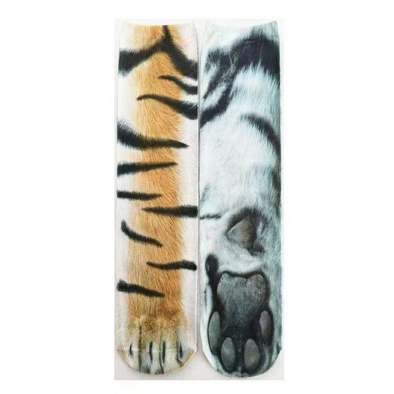 3D Animal Paw Tube Socks Funny Creative