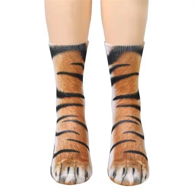 3D Animal Paw Tube Socks Funny Creative - Wiseasstees, LLC