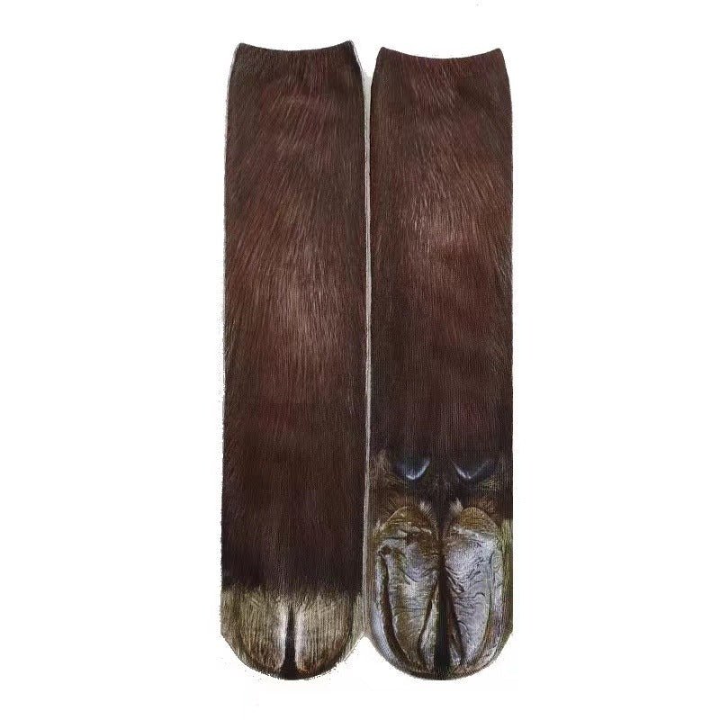 3D Animal Paw Tube Socks Funny Creative - Wiseasstees, LLC