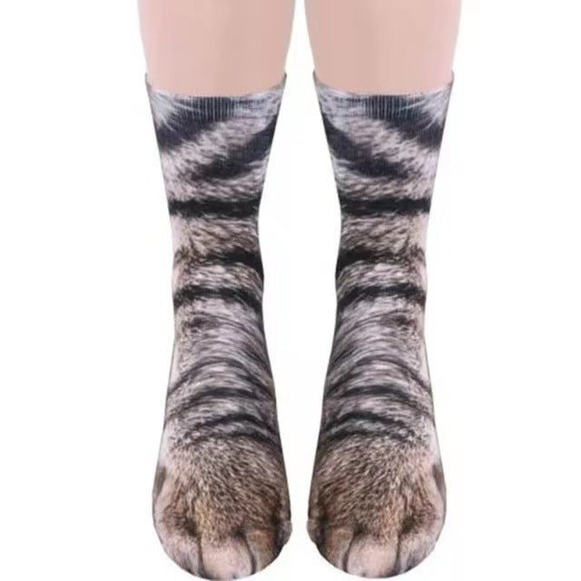 3D Animal Paw Tube Socks Funny Creative - Wiseasstees, LLC