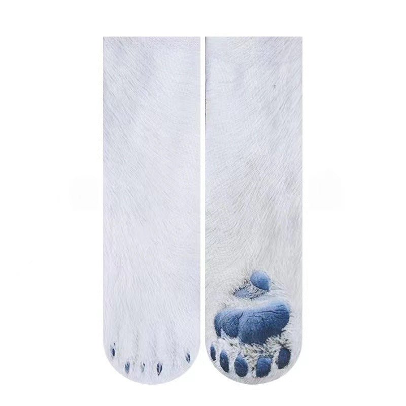 3D Animal Paw Tube Socks Funny Creative - Wiseasstees, LLC