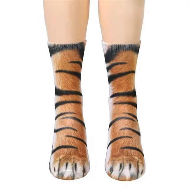 3D Animal Paw Tube Socks Funny Creative