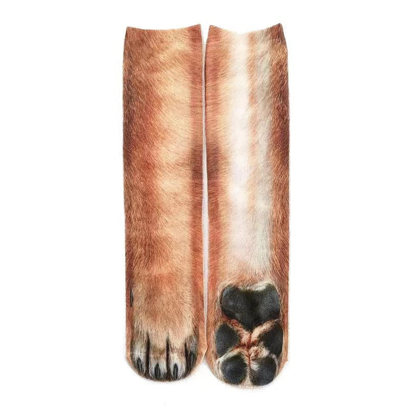 3D Animal Paw Tube Socks Funny Creative