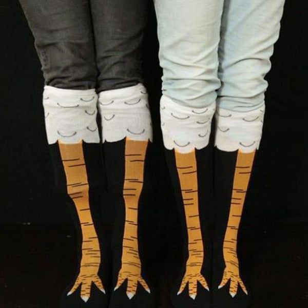 Spring And Autumn Knee Socks Funny Chicken Socks