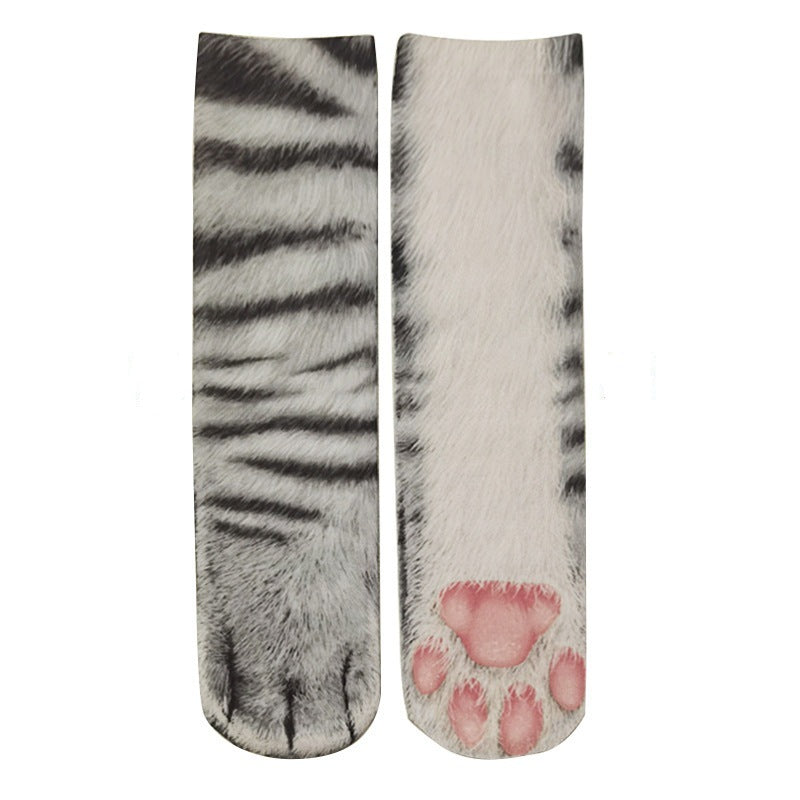 3D Animal Paw Tube Socks Funny Creative