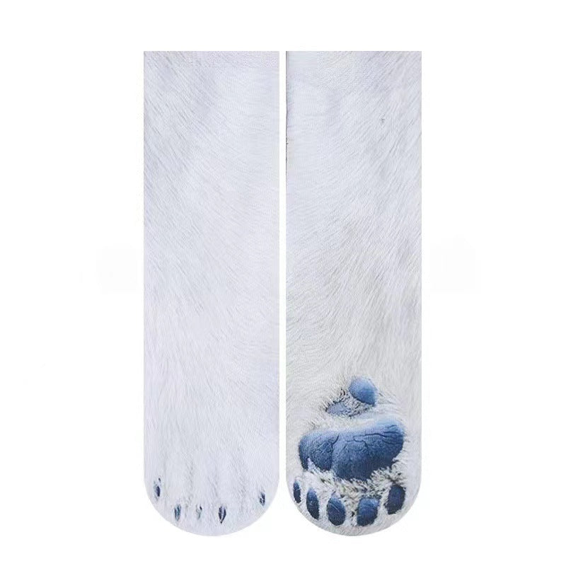 3D Animal Paw Tube Socks Funny Creative
