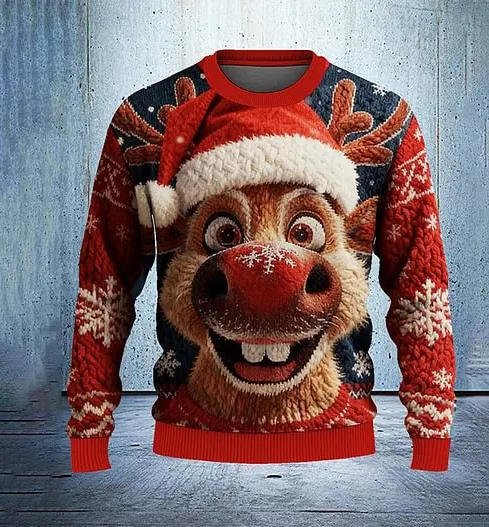 New 3D Printed Unisex Christmas Eve Round Neck Printed Sweatshirt - Wiseasstees, LLC