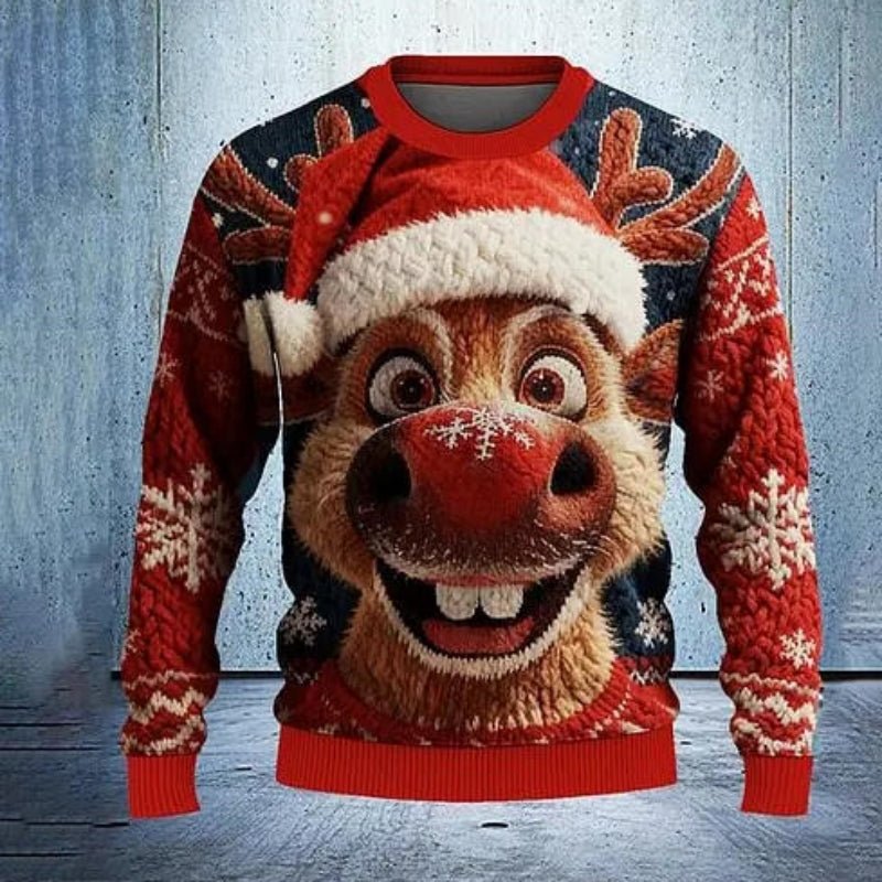 New 3D Printed Unisex Christmas Eve Round Neck Printed Sweatshirt - Wiseasstees, LLC