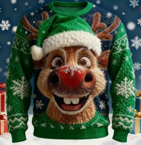 New 3D Printed Unisex Christmas Eve Round Neck Printed Sweatshirt - Wiseasstees, LLC