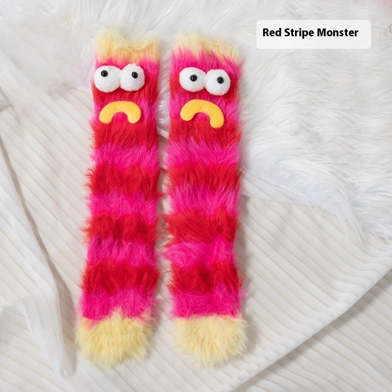 Plush Funny Floor Thick Thermal Middle Tube Socks - Wiseasstees, LLC