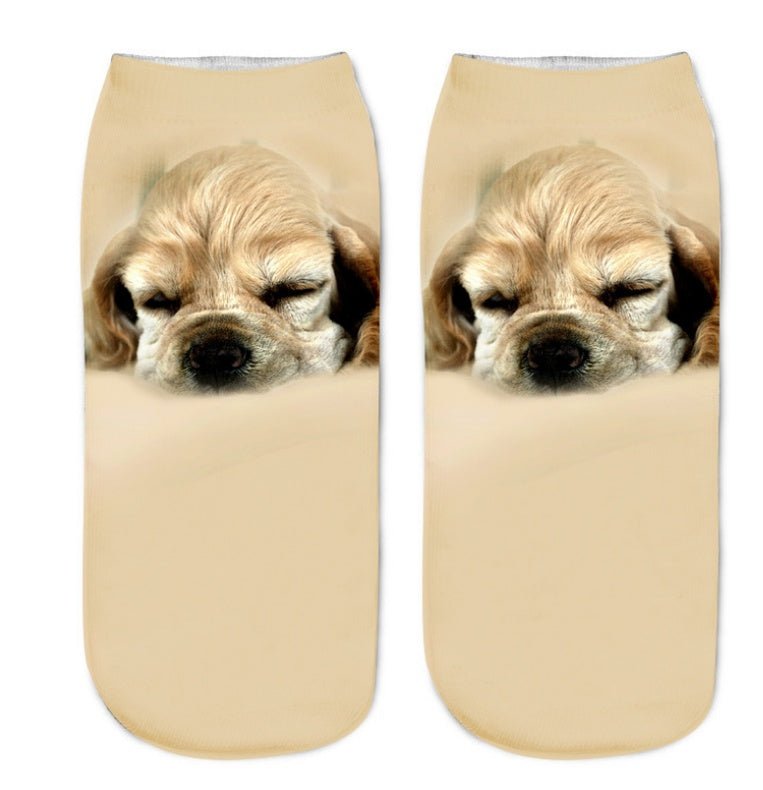 Popular Funny Unisex Short Socks 3D Cat Printed Anklet Socks Casual Socks - Wiseasstees, LLC