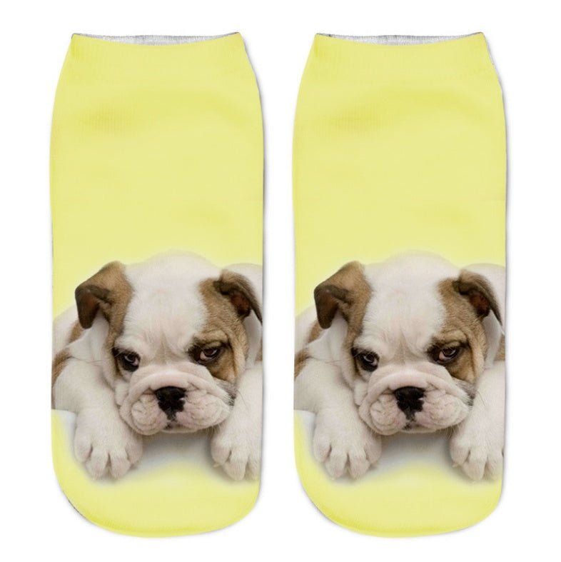 Popular Funny Unisex Short Socks 3D Cat Printed Anklet Socks Casual Socks - Wiseasstees, LLC