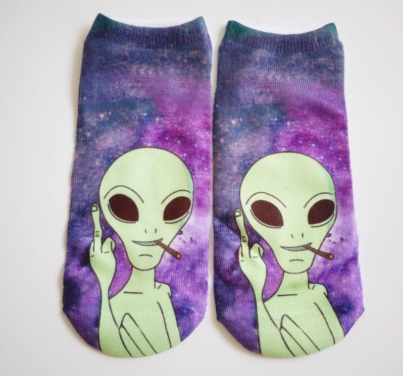 Popular Funny Unisex Short Socks 3D Cat Printed Anklet Socks Casual Socks - Wiseasstees, LLC