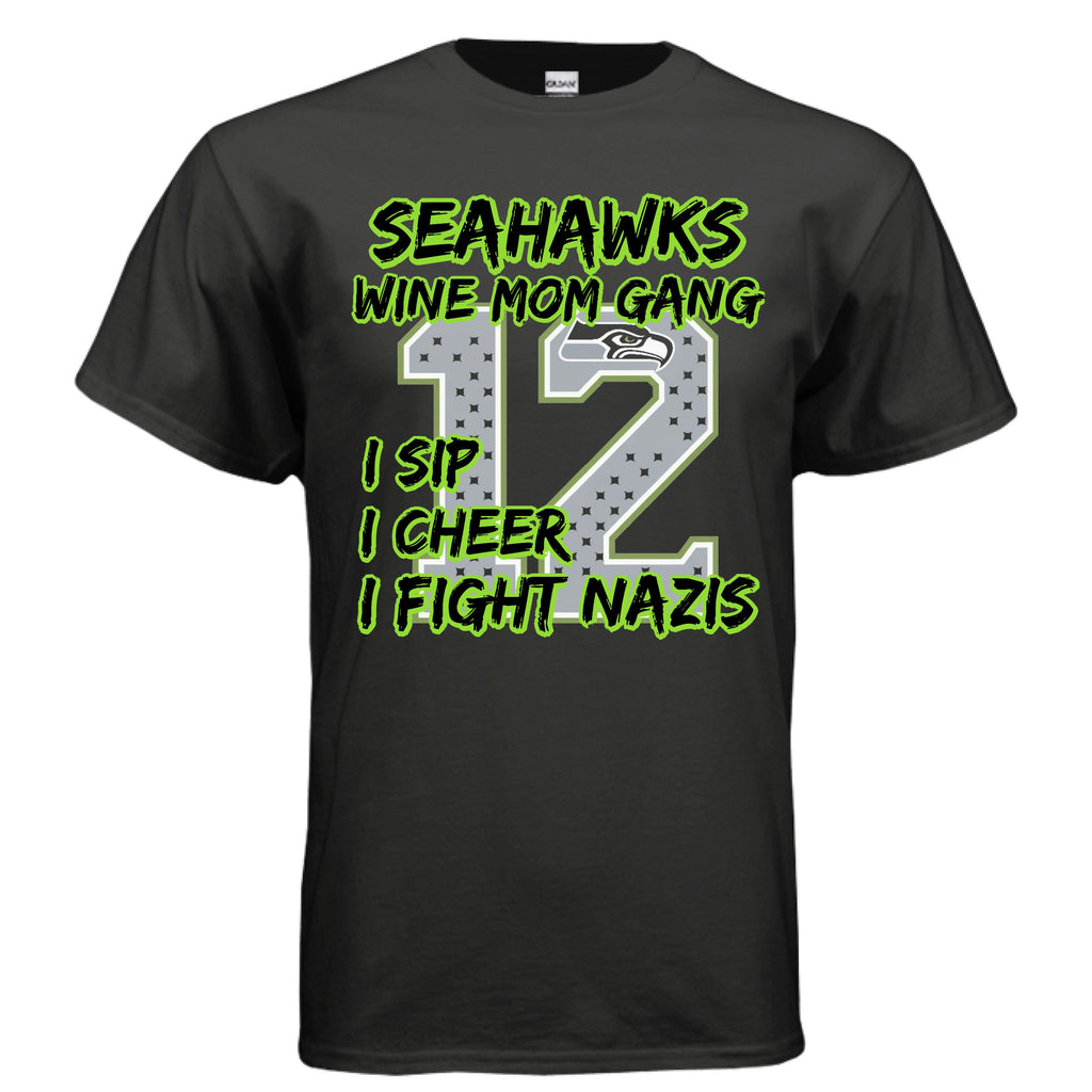 Seahawks wine mom gang - Wiseasstees, LLC