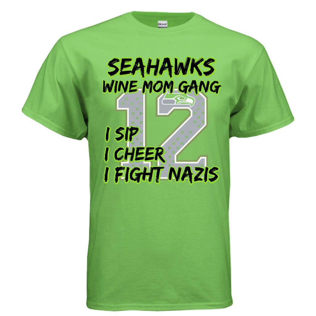 Seahawks wine mom gang - Wiseasstees, LLC
