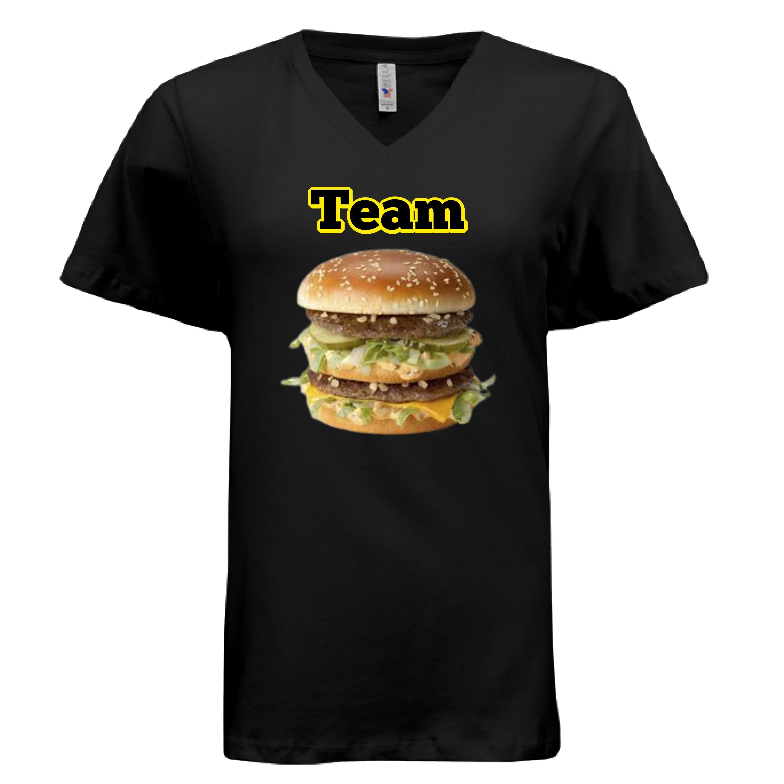 Team big mac - women’s vneck - Wiseasstees, LLC