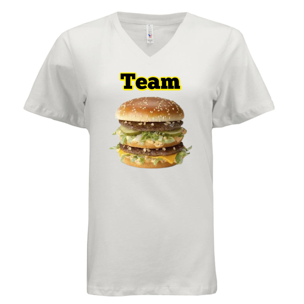 Team big mac - women’s vneck - Wiseasstees, LLC