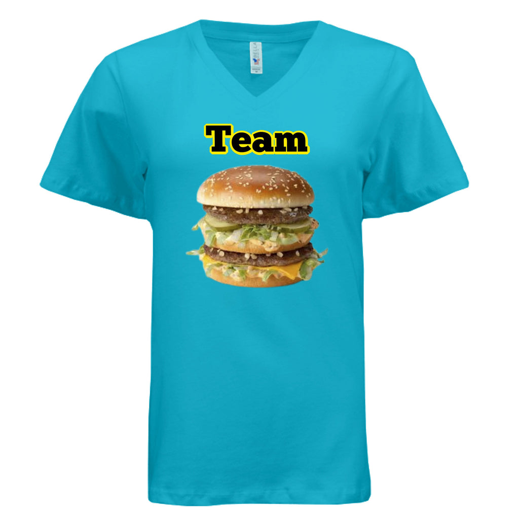 Team big mac - women’s vneck - Wiseasstees, LLC