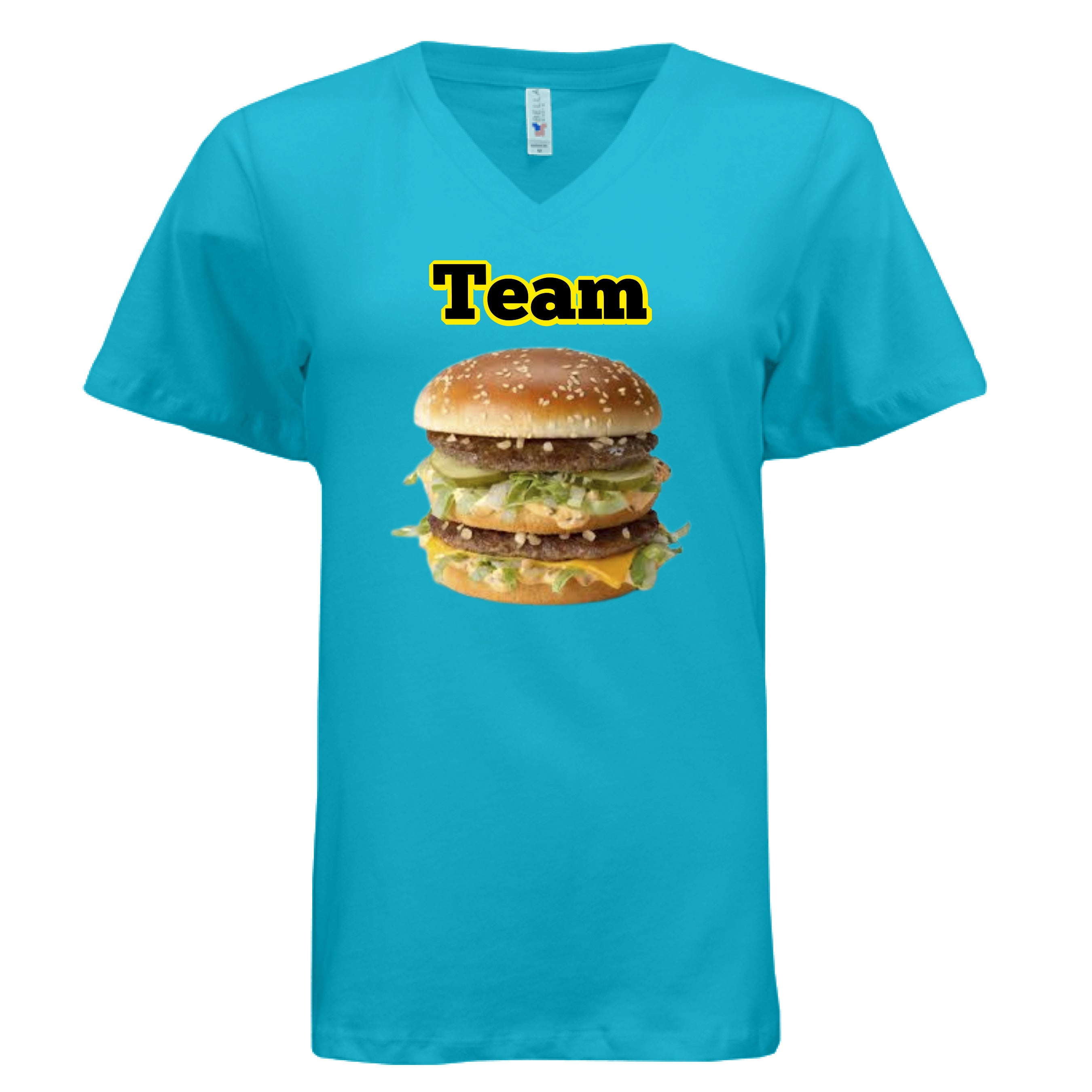 Team big mac - women’s vneck - Wiseasstees, LLC