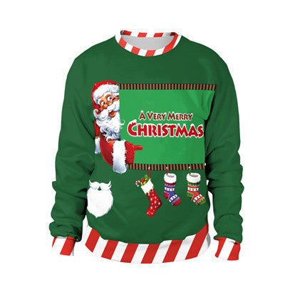 Ugly Christmas Sweater For gift Santa Elf Funny Pullove - Wiseasstees, LLC