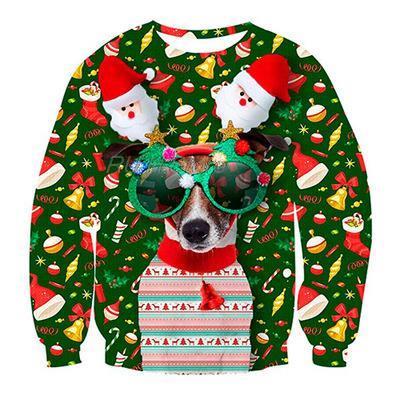 Ugly Christmas Sweater Santa Elf - Wiseasstees, LLC