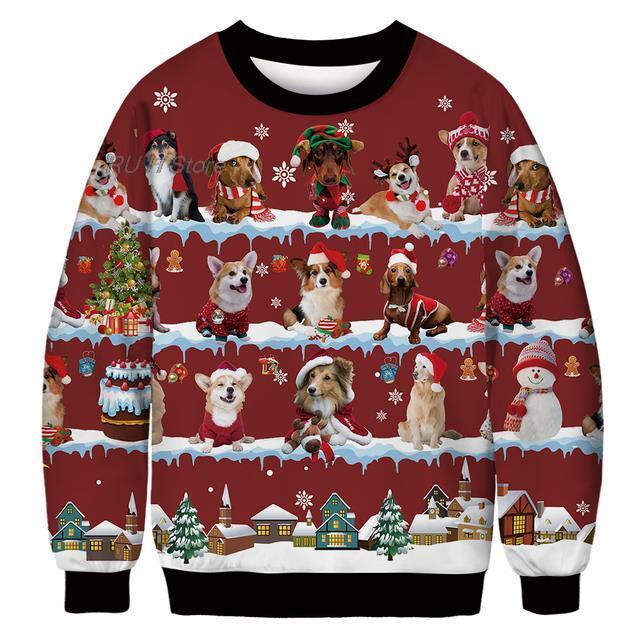 Ugly Christmas Sweater Santa Elf - Wiseasstees, LLC